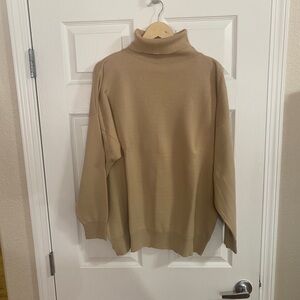 Cozy Tan Turtleneck Sweater